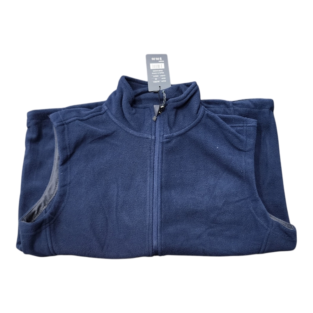 Man"Classic Navy Fleece Vest – Warm and Functional Layering Piece"